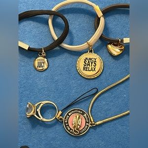 Juicy Couture hair bands and purse charm